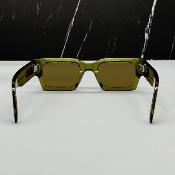 NEW SL572 005 SAINT LAURENT GREEN SQUARE SUNGLASSES SL 572 005 UNISEX SUNGLASSES - Picture 7 of 11